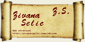 Živana Selić vizit kartica